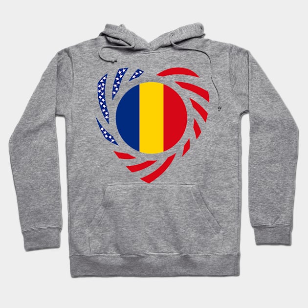 Romanian American Multinational Patriot Flag (Heart) Hoodie by Village Values